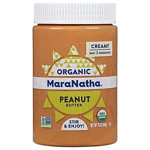 16-oz MaraNatha Organic Creamy Peanut Butter $3.80 w/ Subscribe & Save