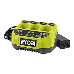 Ryobi USB Lithium 3-Port Battery Charger + 3.0 Ah Lithium Rechargeable Battery $30 + Free S&H
