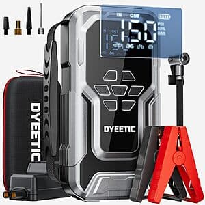 6000A Dyeetic 12V Car Battery Jump Starter 21800mAh Power Bank w/ Air Compressor $29.40 + Free Shipping
