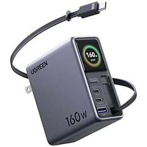Prime Members: UGREEN Nexode Pro 160W Charger w/ Retractable Cable $100 + Free S&H