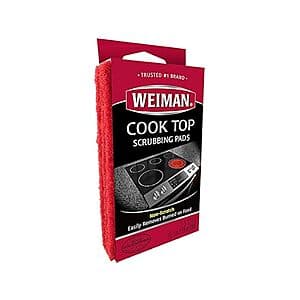 3-Count Weiman Non-Scratch Glass Cook Top Scrubbing Pads $3 + Free Shipping w/ Prime