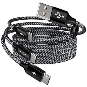 5' Mpatiby 3-in-1 Multi USB-A to USB-C Splitter Charging Cable $4