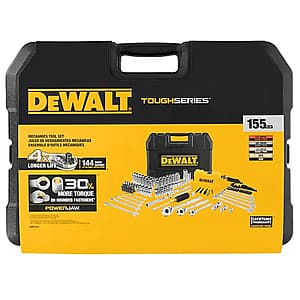 Select Stores: 155-Piece DEWALT SAE/Metric 3-Drive Mechanics Tool Set $85 + Free Pickup