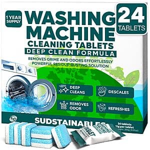 Select Accounts: 24-Pack Sudstainables Washing Machine Cleaner Tablets $6 w/ Subscribe & Save