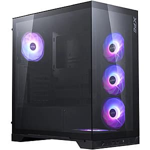 XPG Invader X Mid-Tower Computer Case w/ PCIe 4.0 Riser Cable (Black, White) $50 + Free Shipping