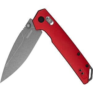 Kershaw Iridium Folding Pocket Knife w/ 3.4" D2 Steel Blade (Red) $48.30 + Free Shipping