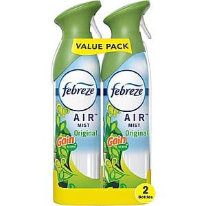 2-Pack 8.8-Oz Febreze Air Mist Air Freshener Sprays (Gain Original Scent) $3.70 w/ Subscribe & Save