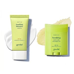 Goodal Heartleaf Hydrating Broad-Spectrum SPF 50 Sunscreen Cream & Stick Bundle $27.35 + Free S&H