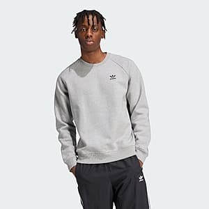 adidas Men's Trefoil Essentials Crew Sweatshirt (Medium Grey Heather) $15 + Free Shipping
