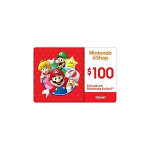 $100 Nintendo eShop eGift Card + $15 Target eGift Card (Email Delivery) $100