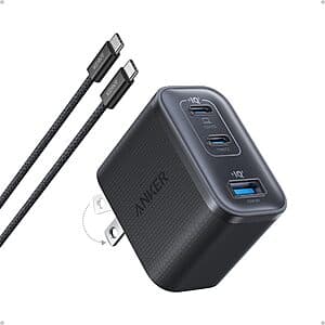 Anker Nano 70W USB-C 3-Port Charger Block (Black or White, Cable Included) $35
