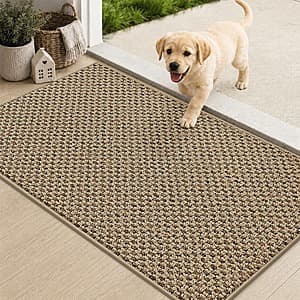 COSY HOMEER 17"x30" Non-Slip Door Mat Entryway Rug (6 Colors) $8