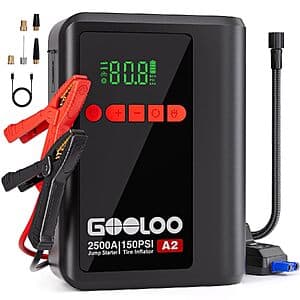 Prime Members: 2500A Gooloo A2 Jump Starter w/ 150 PSI Air Compressor $32.50 + Free S&H