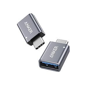 2-Pack Anker USB-C to USB 3.0 Type-A 5Gbps Adapters $9
