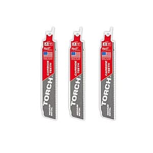 Select Home Depot Stores: 3-pk 6" Milwaukee 10TPI The TORCH SAWZALL Blades $13 (In-Store Purchase Only)