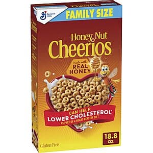 18.8oz Honey Nut Cheerios Breakfast Cereal $1.75 w/ Subscribe & Save