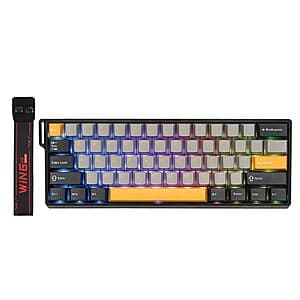 EPOMAKER Aula WIN60 HE 60% Wired Magnetic Keyboard (Grey & Yellow) $30 + Free Shipping
