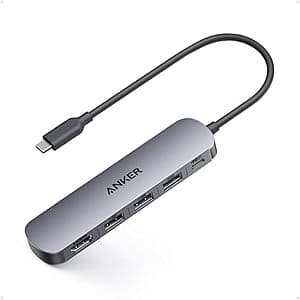 Anker 5-in-1 90W Ultra Slim USB-C/HDMI/PD Hub $10