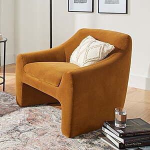 Better Homes & Gardens Emerson Curvy Accent Chair (Ochre Velvet) $144 + Free S&H