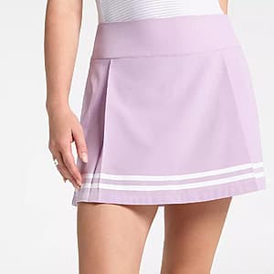 CALIA Women's TrueLight Golf Skort in purple lavender with 15-inch length, athletic design suitable for golfing.