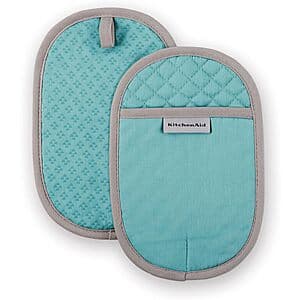 2-Pack KitchenAid Asteroid Pot Holders (Aqua Sky) $6.90