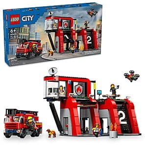 843-pc LEGO City Fire Station w/ Fire Truck Toy (60414) $63.95 + Free S&H