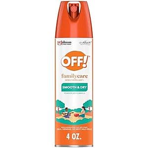 4-Oz Off! FamilyCare Insect/Mosquito Repellent Aerosol (Smooth and Dry Formula) $0.95 w/ Subscribe & Save