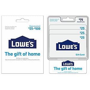Dollar General In-Store Offer: Lowe's Gift Card (Assorted Values) 15% Off