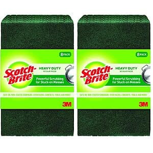 2-Pk 8-Ct Scotch-Brite Heavy Duty Scour Pads $4.45 w/ S&S