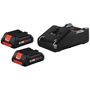 Select Lowe's Stores: Bosch: 2-Pack 18V 4Ah Battery Kit + 7-1/4" Compound Miter Saw $179 + Free Store Pickup (Select Locations)