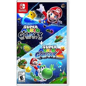 Nintendo Switch game cases for Super Mario Galaxy and Super Mario Galaxy 2 displayed together.