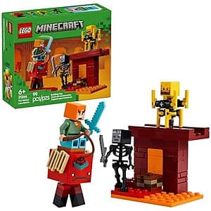 99-Pc LEGO Minecraft: The Nether Lava Battle Building Set $7