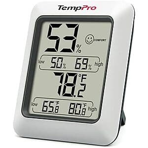 ThermoPro TP50 Digital Hygrometer Indoor Thermometer & Humidity Gauge $10
