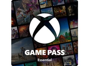Xbox Game Pass Essential 12-month membership card or digital redemption code displayed on a neutral background.