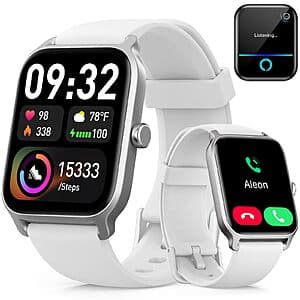 Quican 1.85" HD Smart Watch for iPhone & Android w/ Call Alerts, Heart Rate Monitor $20 + Free S&H