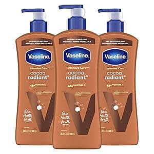 3-Pack 20.3-Oz Vaseline Intensive Care Cocoa Radiant Body Lotion $8.25 w/ Subscribe & Save