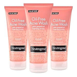 3-Pack 6.7-Oz Neutrogena Oil Free Acne Face Wash (Pink Grapefruit Foaming Scrub) $16 w/ Subscribe & Save