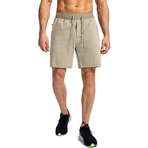 Soothfeel Men's Running Shorts w/ Zipper Pockets (9"/7"/5" Inseams) $12.95