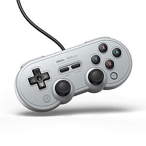 8Bitdo SN30 Pro USB Wired Gamepad for Switch, Windows & Raspberry Pi (Gray) $20