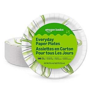 Select Accounts: 100-Count 8.62" Amazon Basics Everyday Paper Plates $4.75 w/ Subscribe & Save