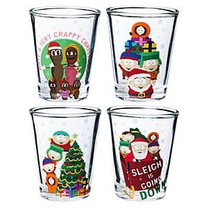 4-Piece 1.5-Oz Silver Buffalo South Park: Christmas Group Shot Glass Set $4.10