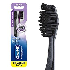 2-Count Oral-B Charcoal Toothbrushes (Medium) $4.20 w/ Subscribe & Save