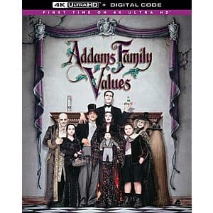 Addams Family Values (4K UHD + Digital 4K) $12.65