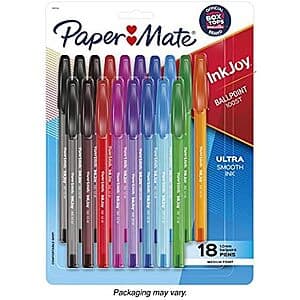 18-ct Paper Mate InkJoy 100ST Ballpoint Pens (Medium Point) $2.25 w/ Subscribe & Save