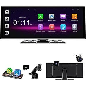Accfly 11" Wireless Car Play Touch Screen for Apple Carplay & Android Auto $75 + Free S&H