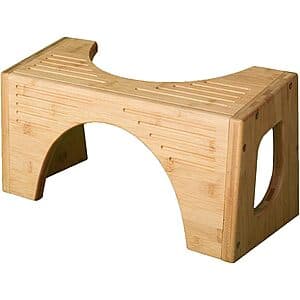 7" & 9" Adjustable Squatty Potty The Original Bamboo Toilet Flip Stool $25