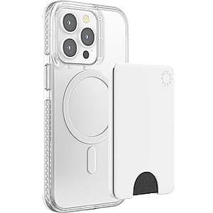 PopSockets Minimalist Slim Phone Wallet w/ MagSafe Adapter Ring (No Grip, White) $10 Free Shipping w/ Prime