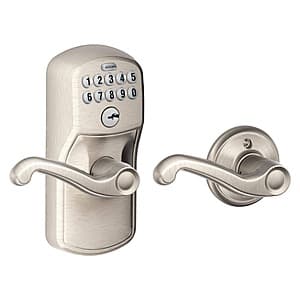 Schlage Plymouth Keypad Entry w/ Auto-Lock (Satin Nickel) $90 + Free S&H