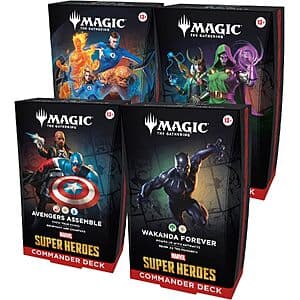 Magic: The Gathering: Set of 4 Marvel Super Heroes Commander Decks $180 + Free S&H