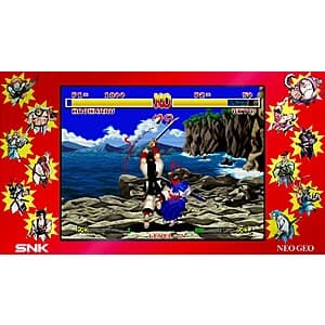 Samurai Shodown NeoGeo Collection cover art featuring classic arcade fighting game characters and logo.